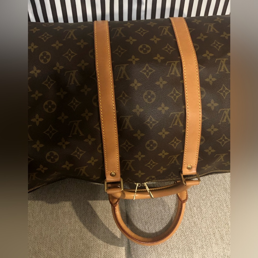 ๐๐ธHost Pick๐๐ธLOUIS VUITTON Vintage LV50 Keepall Monogram Canvas Tote Travel Bag - Picture 11 of 13
